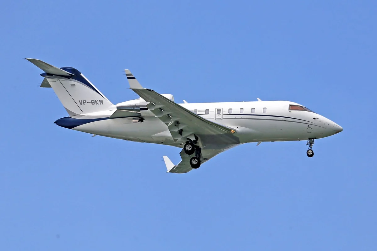 Business jet in flight, photographed by Jeffry Surianto
